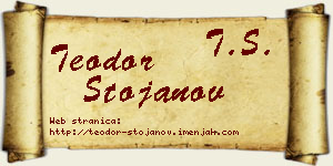 Teodor Stojanov vizit kartica